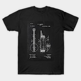 Chalkboard Banjo Patent T-Shirt